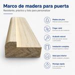 Marco de Pino Finger Joint Natural para Puerta 30 x 70 mm
