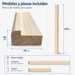 Marco de Pino Finger Joint Natural para Puerta 30 x 70 mm