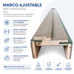 Marco Ajustable para Puerta de MDF Hidrófugo 6 x 9-12 x 218 cm