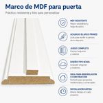 Marco para Puerta de MDF Blanco Primed Bosel 18 x 60 x 218 cm