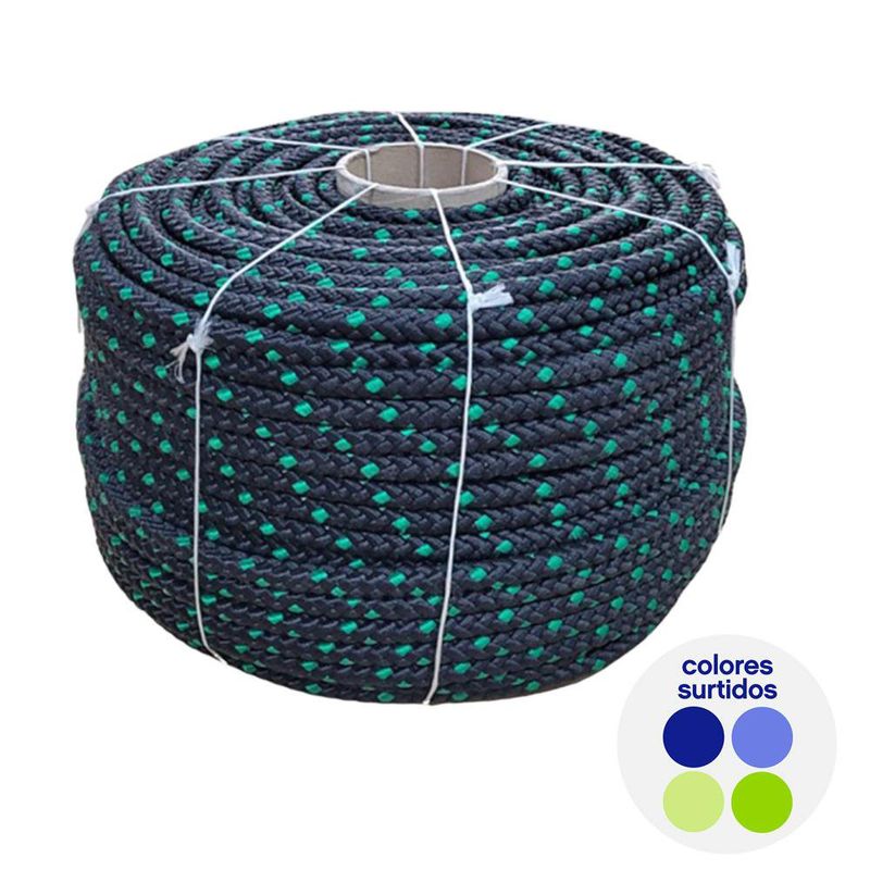 Cuerda Trenzada Seda de 1/2 plg x 20 Metros Colores Surtidos
