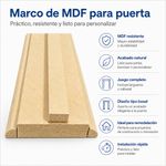 Marco para Puerta de MDF Natural Bosel 18 x 60 x 218 cm