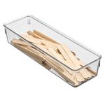 Organizador de Cajón de Plástico Transparente Antideslizante 31 Cm para Cocina y Baño