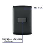 Interruptor Simple Italiano Color Negro 10 A
