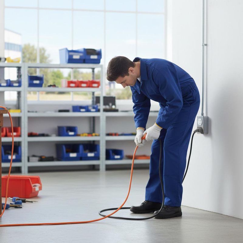 Extensión Eléctrica de Uso Rudo 2 Metros con Calibre 16 AWG en Color Naranja