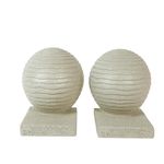 Soporte para Libros con Esferas 2 Piezas 22 x 12 Cm Color Crema