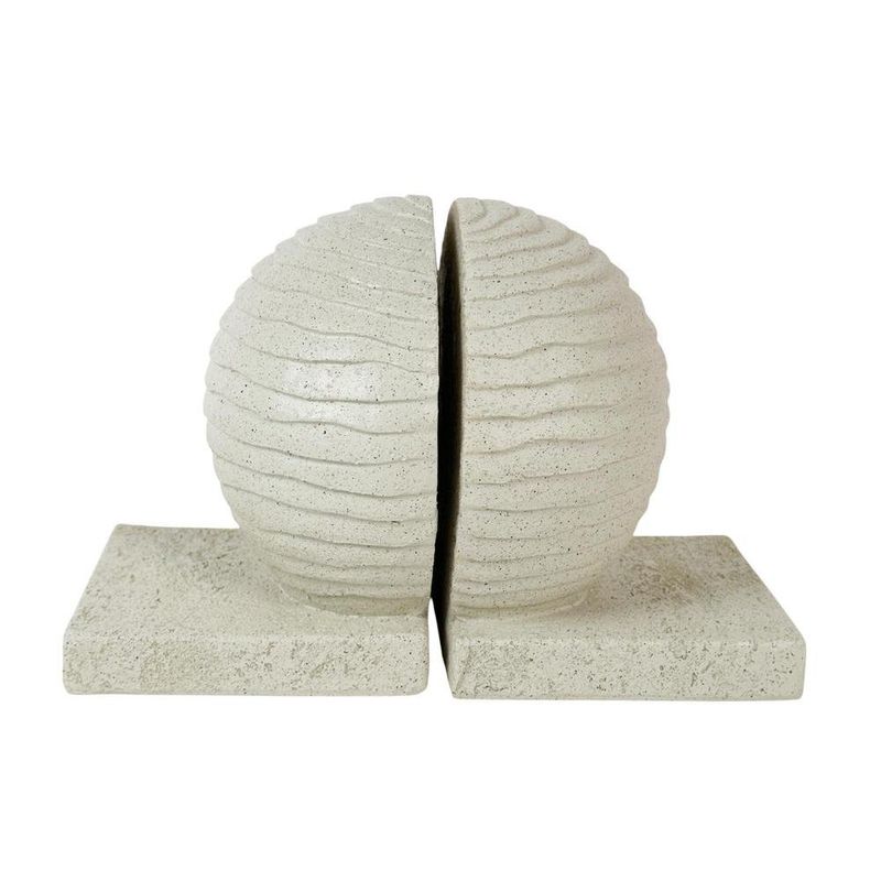 Soporte para Libros con Esferas 2 Piezas 22 x 12 Cm Color Crema