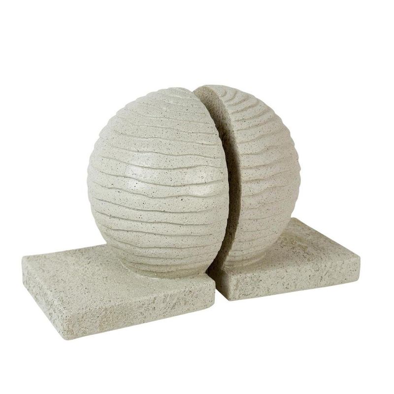 Soporte para Libros con Esferas 2 Piezas 22 x 12 Cm Color Crema