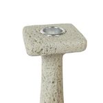 Portavela Decorativo Liso 7 x 7 x 24 Cm Color Crema