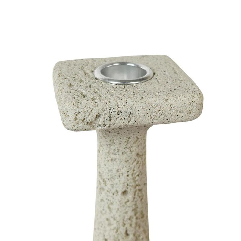 Portavela Decorativo Liso 7 x 7 x 24 Cm Color Crema