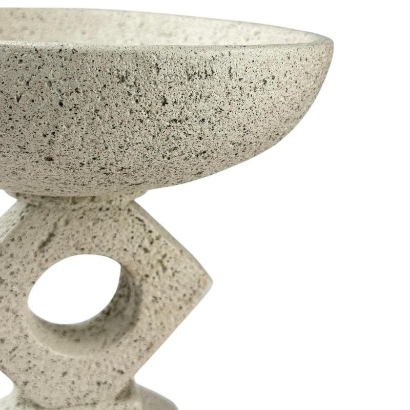 Centro de Mesa Decorativo Alto 21 x 21 x 21 Cm Color Crema