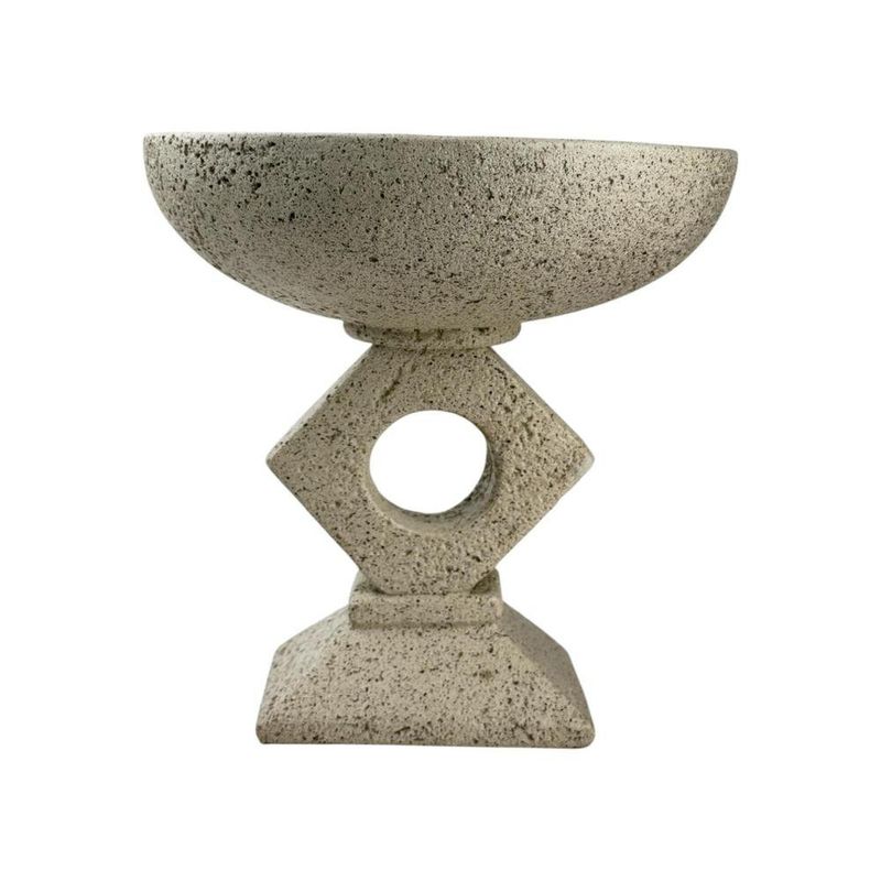 Centro de Mesa Decorativo Alto 21 x 21 x 21 Cm Color Crema