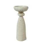 Portavela Decorativo Alto 10.5 x 10.5 x 25 Cm Color Crema