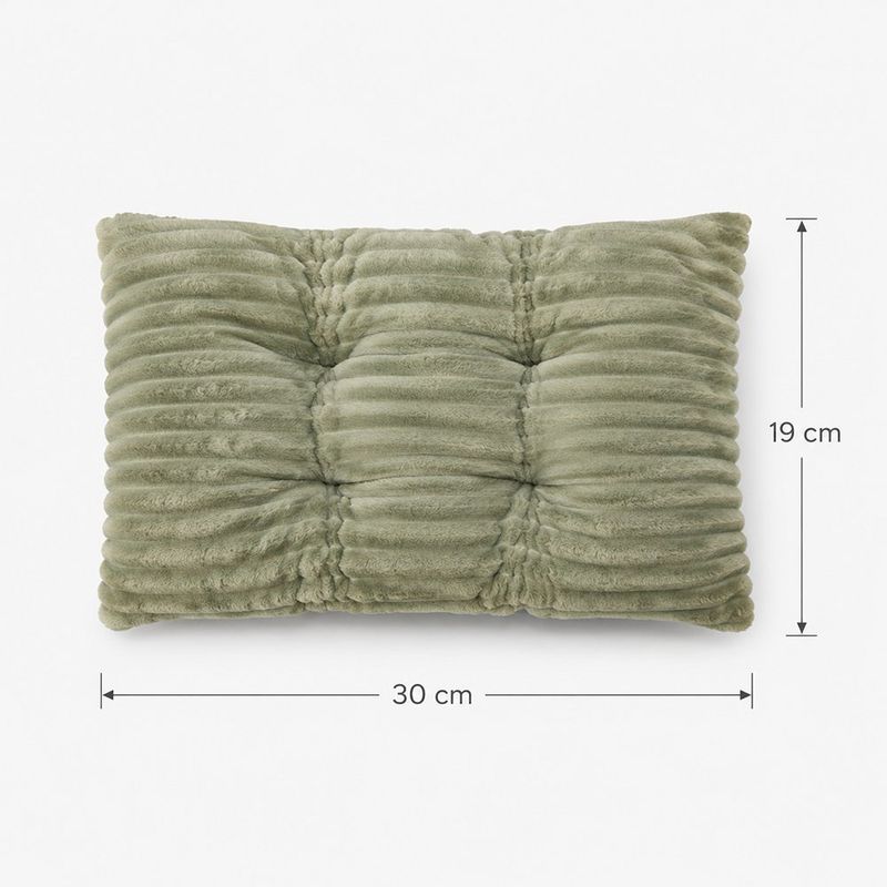 Cojín para Perro de Poliéster 30 x 19 Cm con Centro Hundido Color Verde