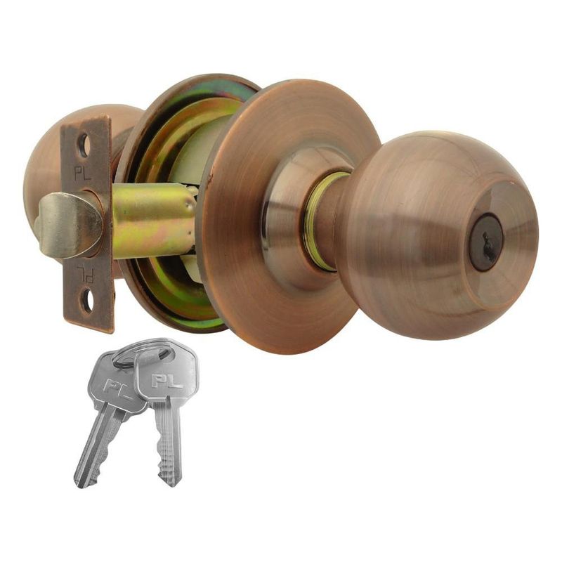 Cerradura Pomo Wale para Dormitorio Color Dorado Antiguo