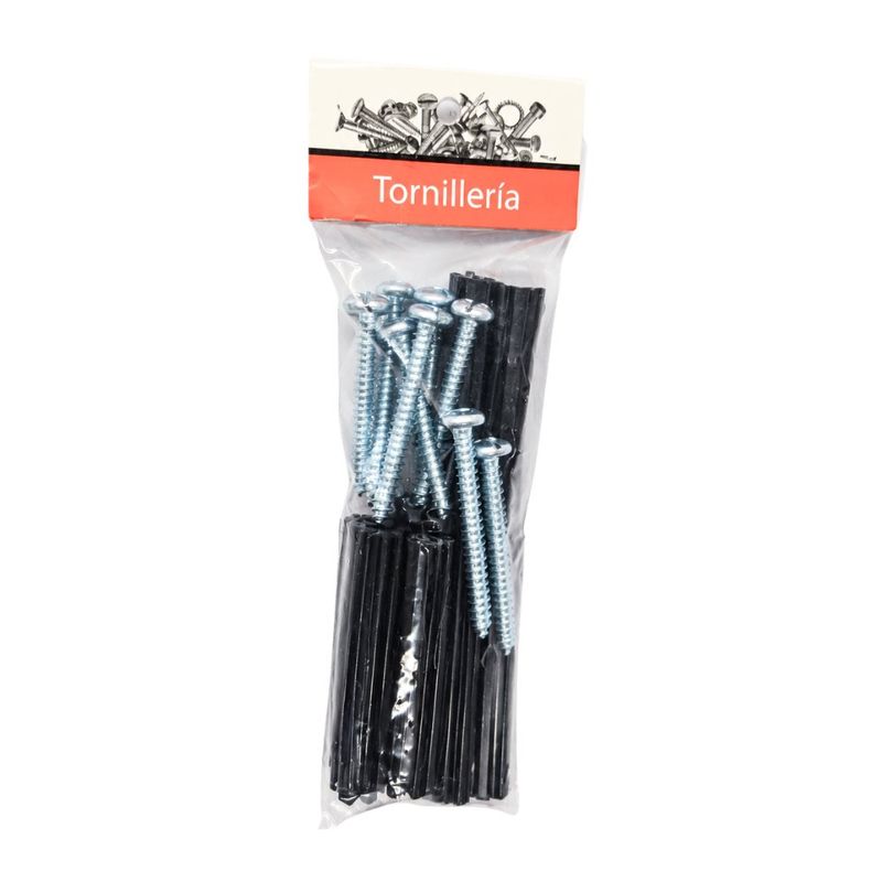 Kit de Tornillos para Lámina #12 x 2 Plg con Tarugos 10 Unidades