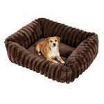 Cama Tipo Nido para Perro de Poliéster 26 x 22 Cm con Bordes Elevados Color Café