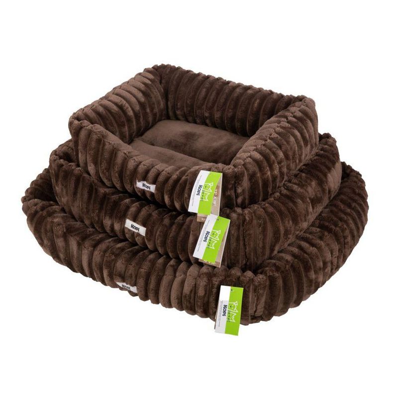 Cama Tipo Nido para Perro de Poliéster 26 x 22 Cm con Bordes Elevados Color Café