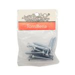 Tornillo para Lámina con Cabeza Redonda #8 x 1 1/4 Plg Galvanizado 12 Unidades