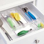 Organizador para Cajón Profundo de Plástico Transparente 31 Cm Antideslizante