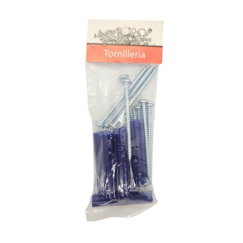 Kit de Tornillos para Lámina #10 x 2 1/2 Plg con Tarugos 10 Unidades