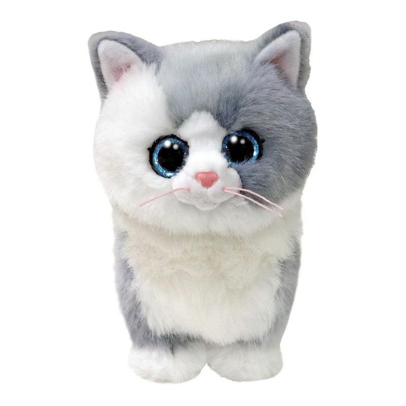 Peluche Ty de Gatito Furley Gris y Blanco 15 cm
