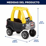 Camioneta Montable para Niños Cozy Truck con Puerta Funcional, Bocina y Manija para Padres