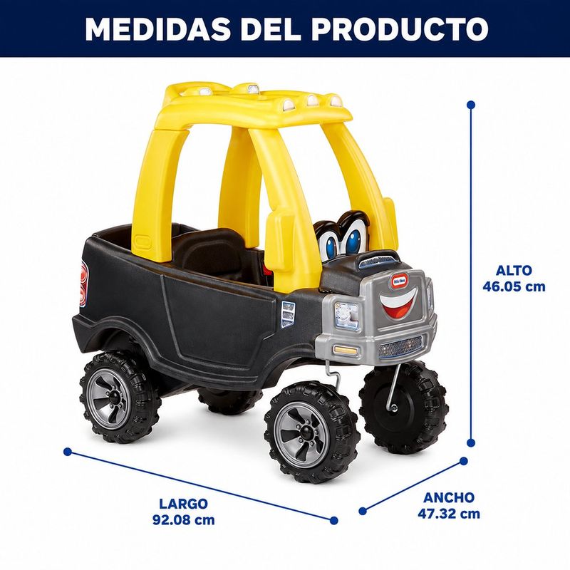 Camioneta Montable para Niños Cozy Truck con Puerta Funcional, Bocina y Manija para Padres