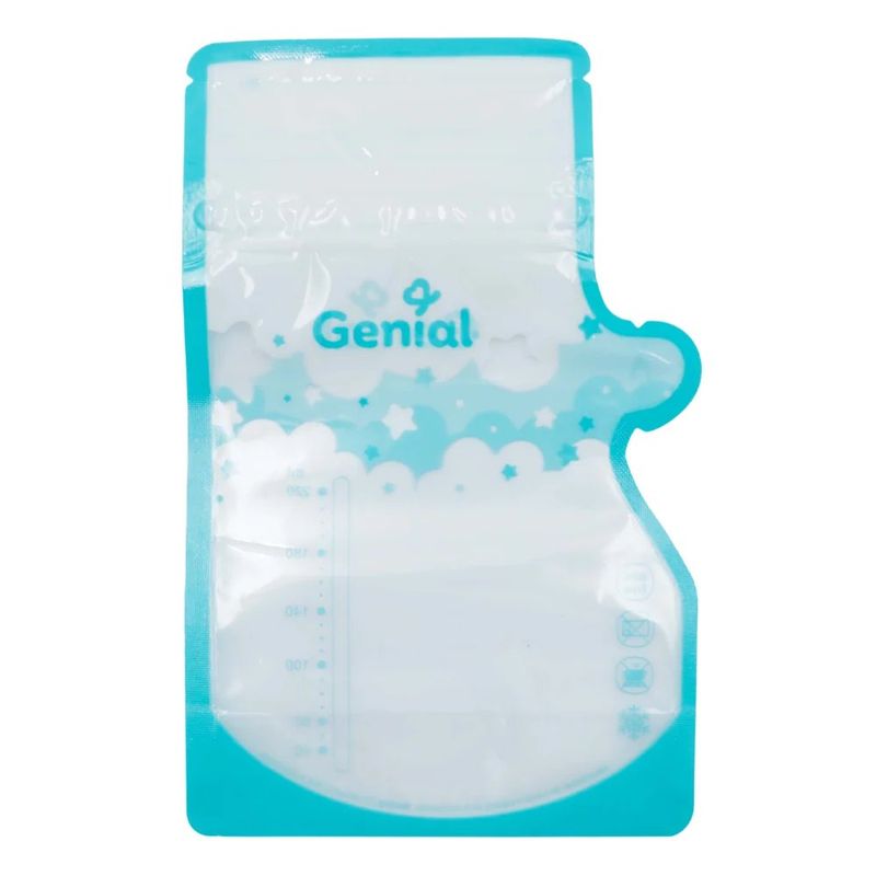 Bolsas para Almacenar Leche Materna Pre-esterilizadas con Doble Cierre 220 mL, 50 Unidades