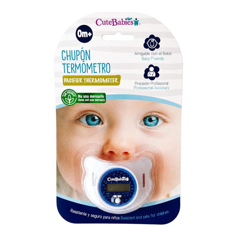 Termómetro Tipo Chupón Digital para Bebé sin Mercurio con Pantalla LCD Seguro y Resistente