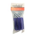 Kit de Tornillos para Lámina #10 x 1 1/2 Plg con Tarugos 10 Unidades