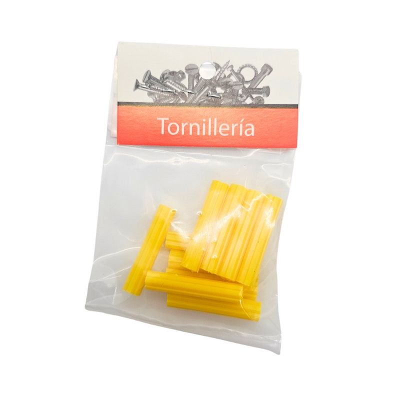 Tarugos Plásticos 1/4 Plg Amarillos 10 Unidades