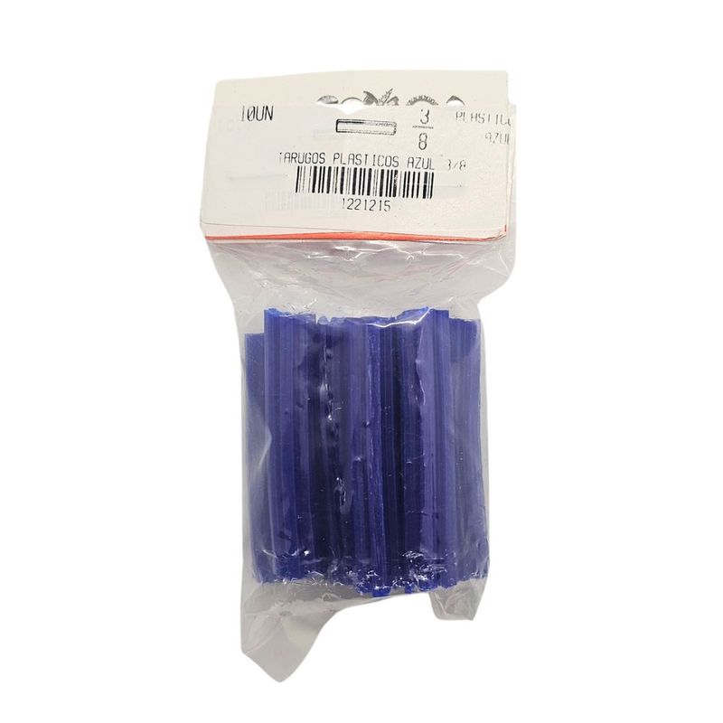 Tarugos Plásticos 3/8 Plg Azules 10 Unidades