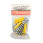 Kit de Tornillos para Lámina #8 x 2 Plg con Tarugos 10 Unidades