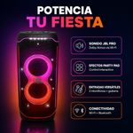 Bocina Tipo Torre PartyBox Ultimate 1100 W con Luces, Wi-Fi, Bluetooth y Resistente a Salpicaduras Negro