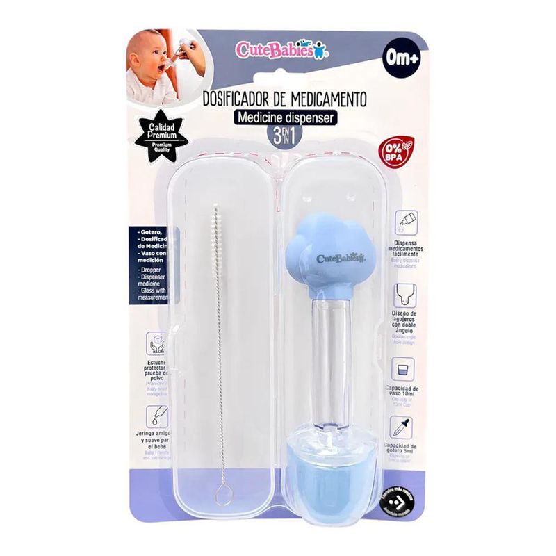 Dosificador de Medicamento para Bebé 3 en 1 con Gotero, Vaso Medidor y Estuche sin BPA