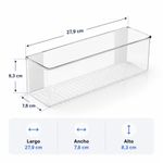 Organizador para Especias y Condimentos de Plástico Transparente 27.9 Cm con Adhesivo