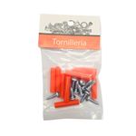 Kit de Tornillos para Lámina #6 x 3/4 Plg con Tarugos 10 Unidades