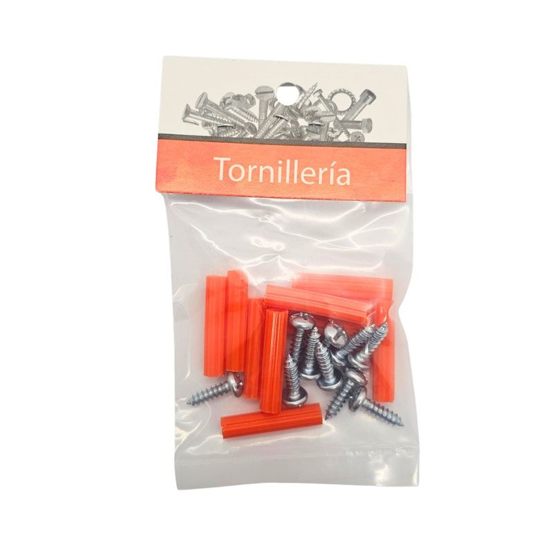Kit de Tornillos para Lámina #6 x 3/4 Plg con Tarugos 10 Unidades