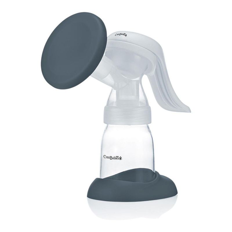 Extractor de Leche Manual 2 en 1 con 2 Niveles, Copa de Silicona y Biberón de 180 mL