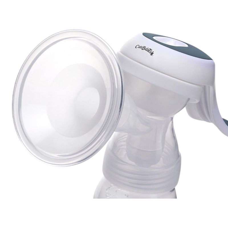 Extractor de Leche Manual 2 en 1 con 2 Niveles, Copa de Silicona y Biberón de 180 mL