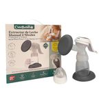 Extractor de Leche Manual 2 en 1 con 2 Niveles, Copa de Silicona y Biberón de 180 mL