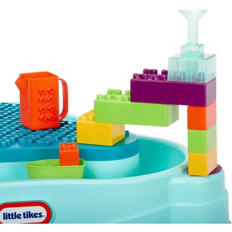 Mesa de Agua y Construcción 2 en 1 Build & Splash con 25 Accesorios y Patas Removibles