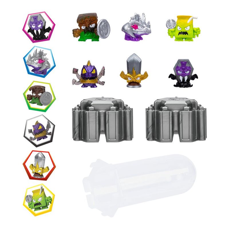 Set de 6 Microfiguras Sorpresa Lab Swarms en Cápsula con Calcomanías - Presentación Surtida