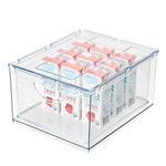 Gaveta Organizadora Apilable Transparente con Divisores 26.5 x 22.4 x 14.6 cm