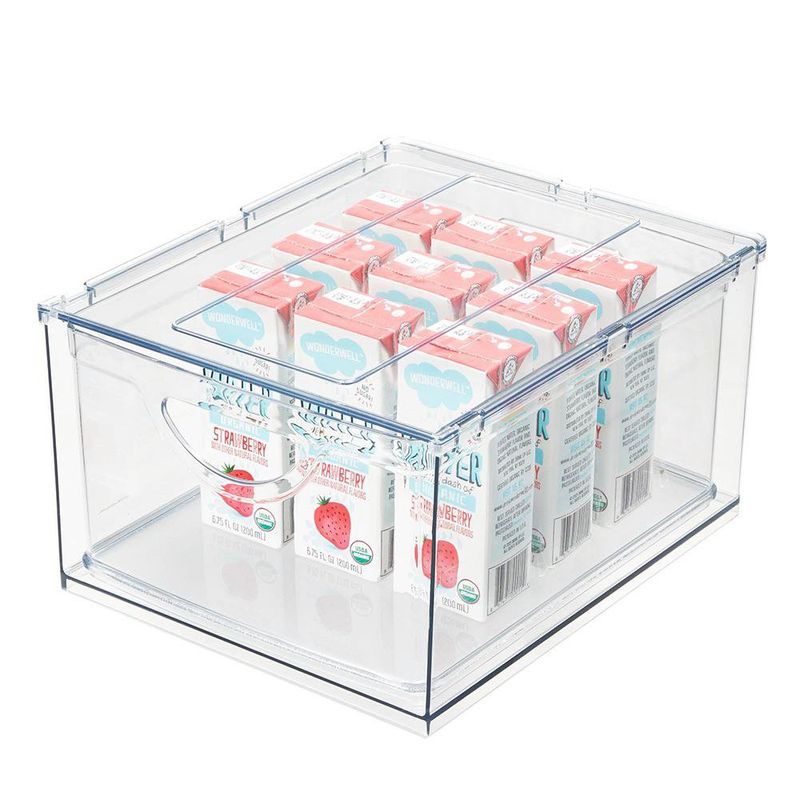 Gaveta Organizadora Apilable Transparente con Divisores 26.5 x 22.4 x 14.6 cm