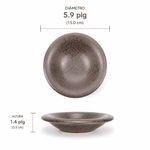 Plato Hondo de 5.9 plg Color Café Mate