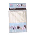 Palitos para Cake Pops Reutilizables de Plástico 15 Cm Blanco, 100 Unidades