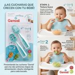 Set de 2 Cucharas de Aprendizaje para Bebé Etapa 1 y 2 con Textura - Presentación Surtida