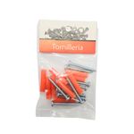 Kit de Tornillos para Lámina #6 x 1 1/4 Plg con Tarugos 10 Unidades